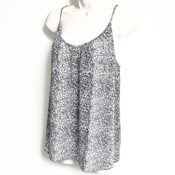 🆕 LOFT scoop neck lightweight relaxed fit camisole tank top black white … - Picture 1 of 7